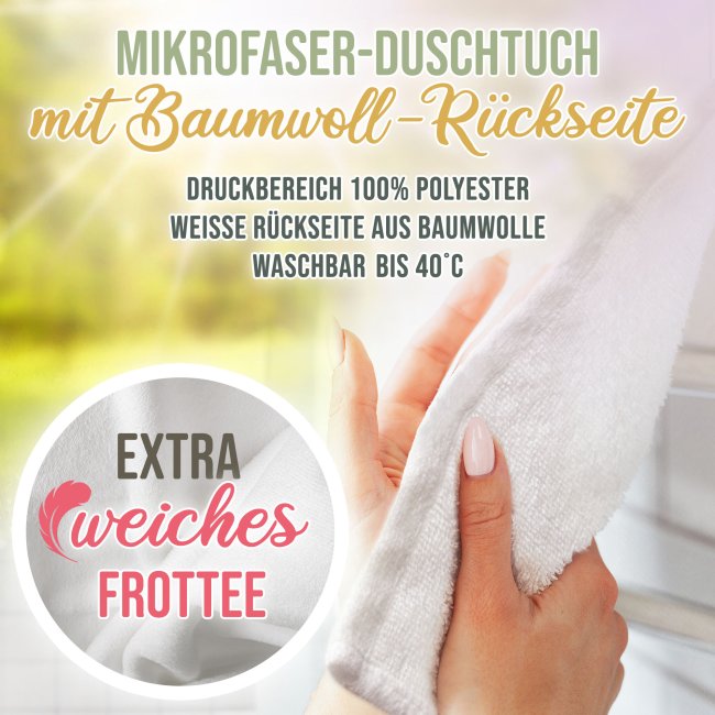 Strandtuch bedrucken - Do not touch - mit Name bedruckt - 140 x 70 cm