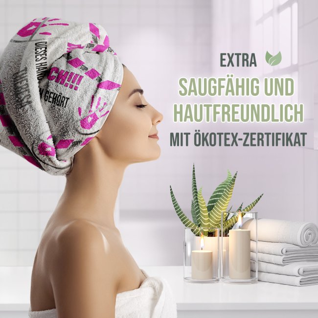 Strandtuch bedrucken - Do not touch - mit Name bedruckt - 140 x 70 cm