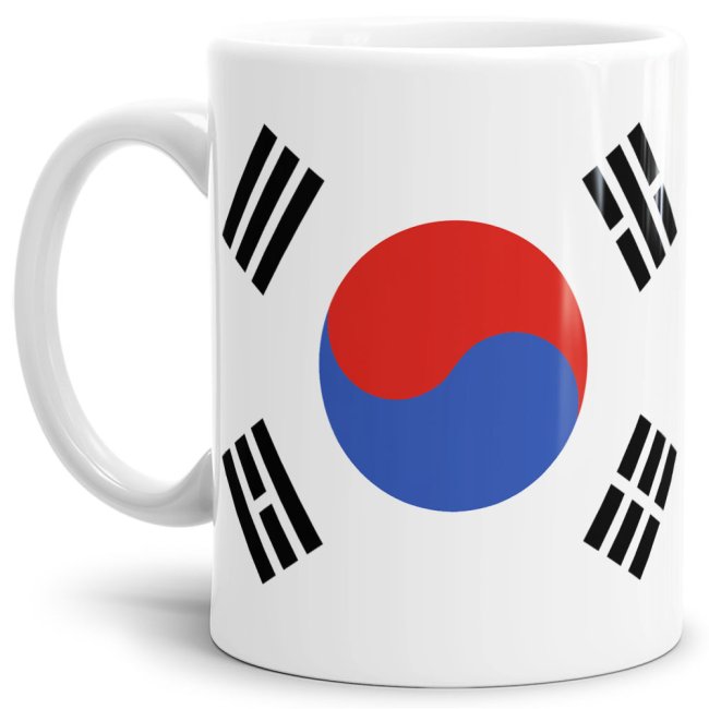 Flaggentasse Suedkorea Flagge