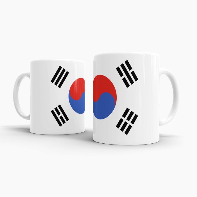 Flaggentasse Suedkorea Flagge