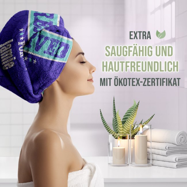 Handtuch personalisieren - Reserved For - mit Name - in zwei Gr&ouml;&szlig;en und f&uuml;nf Farben