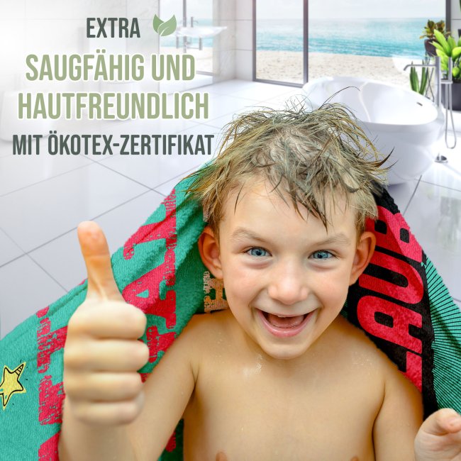 Handtuch mit Spruch - Mir egal, ich hab Urlaub - 100 x 50 cm