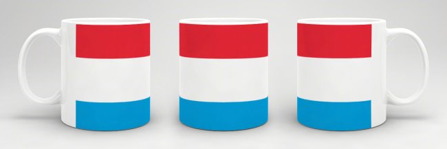 Flaggentasse Luxemburg Flagge