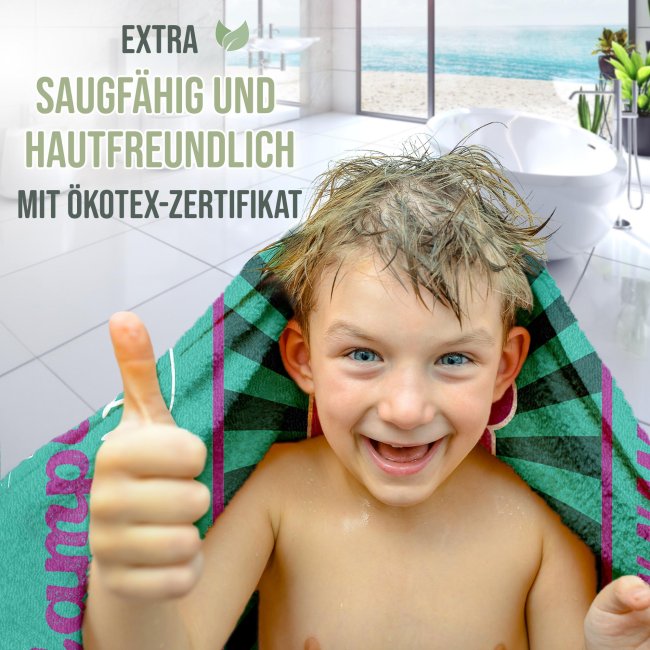 Handtuch f&uuml;r Camper mit Name personalisieren - Camping Queen - 100 x 50 cm