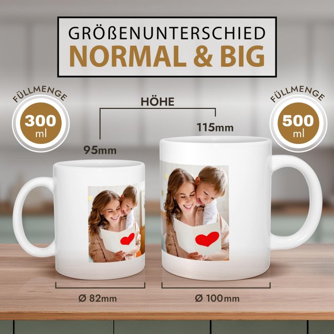 XXL Fototasse BIG 500 ml - Basic-Druck