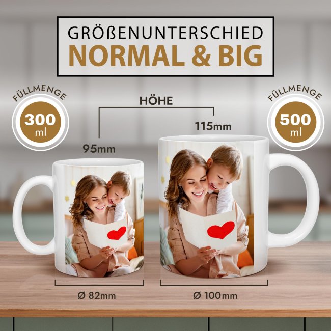 XXL Fototasse BIG 500 ml - Panorama-Druck