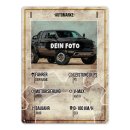 Personalisiertes Autoschild - Steckbrief mit Foto und...