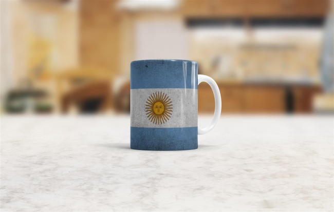 Retro Flaggentasse Argentinien