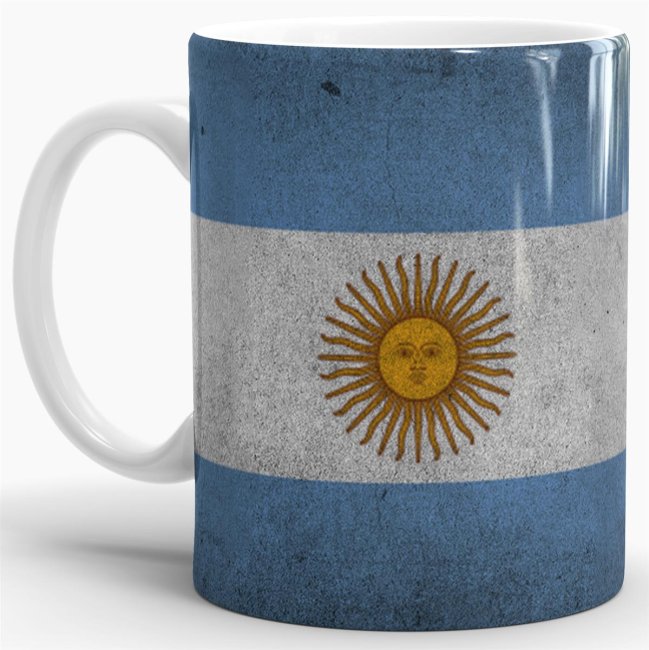 Tasse Argentinien Flagge Retro