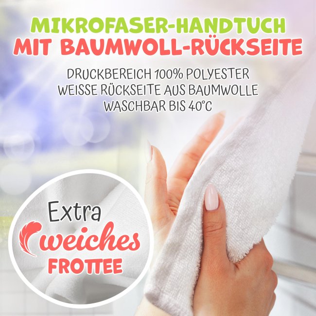 Personalisiertes Kinder-Badetuch f&uuml;r M&auml;dchen - mit Name - 140 x 70 cm