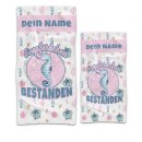 Handtuch f&uuml;r M&auml;dchen - Seepferdchen bestanden -...