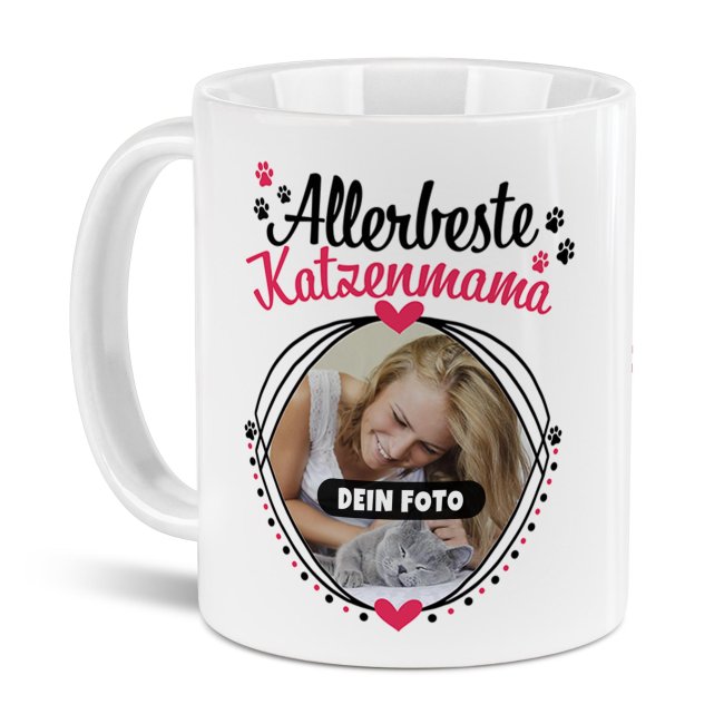 Fototasse ‚Allerbeste Uroma‘ – Personalisierte Tasse Mit 3 Fotos | 300 Ml, Spülmaschinenfest & Mikrowellengeeignet