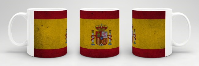 Retro Flaggentasse Spanien