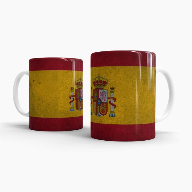 Retro Flaggentasse Spanien