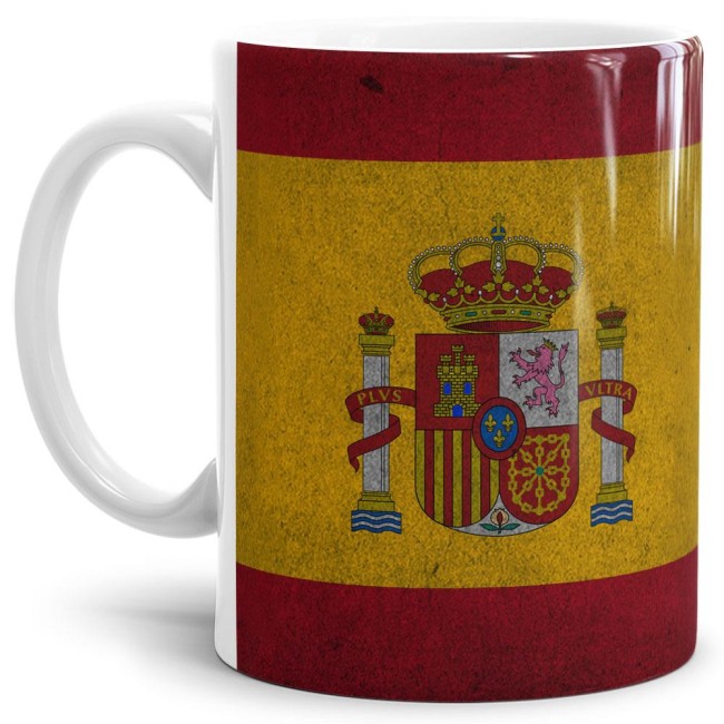 Retro Flaggentasse Spanien