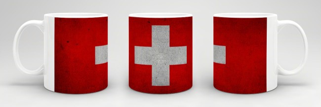Retro Flaggentasse Schweiz