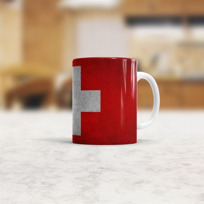 Retro Flaggentasse Schweiz