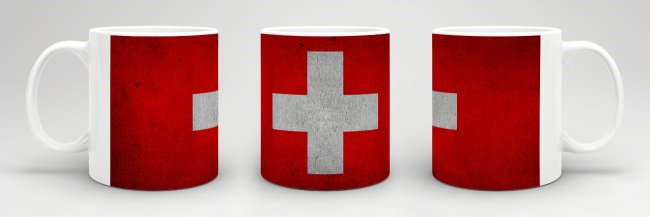 Tasse Schweiz Flagge Retro