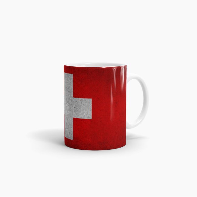 Tasse Schweiz Flagge Retro