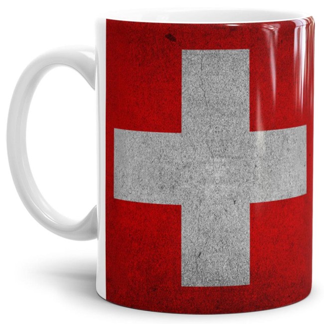 Retro Flaggentasse Schweiz