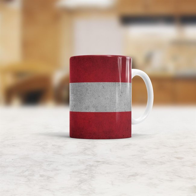 Retro Flaggentasse &Ouml;sterreich