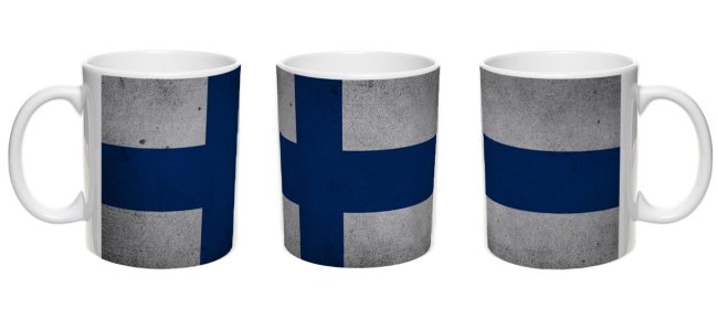 Retro Flaggentasse Finnland