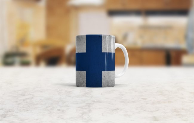 Tasse Finnland Flagge Retro