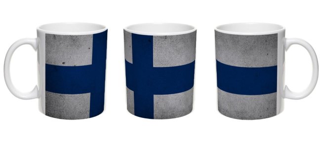Tasse Finnland Flagge Retro