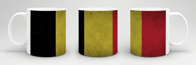 Retro Flaggentasse Belgien