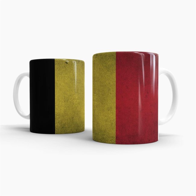 Tasse Belgien Flagge Retro