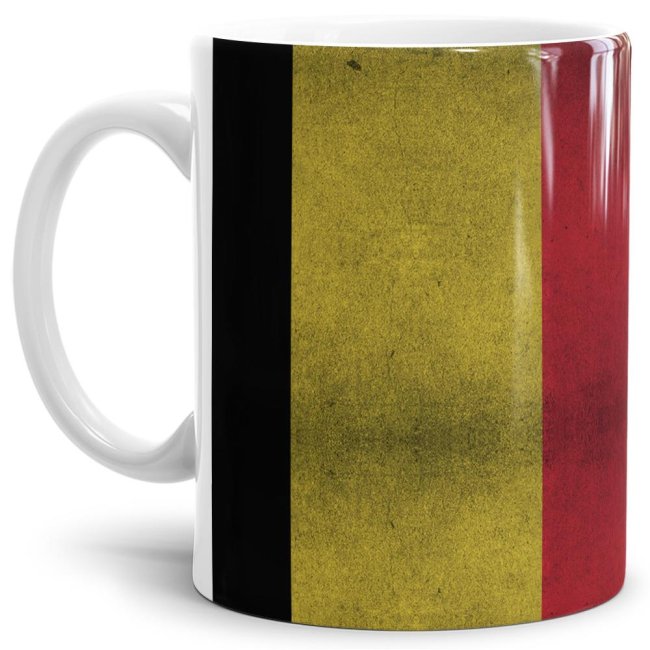 Tasse Belgien Flagge Retro