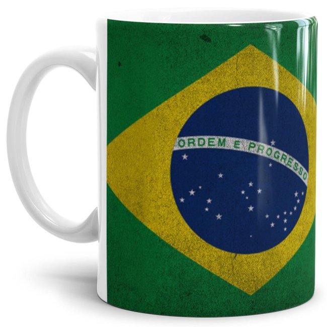 Retro Flaggentasse Brasilien