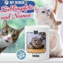 Personalisierte Katzen-Tasse mit Foto und Namen - Bester...