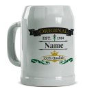 Bierkrug mit Name und Jahr bedrucken - Original - Keramik...