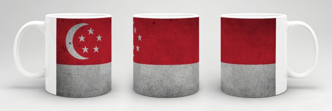Retro Flaggentasse Singapore