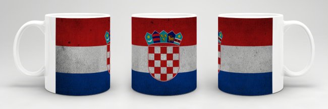 Retro Flaggentasse Kroatien