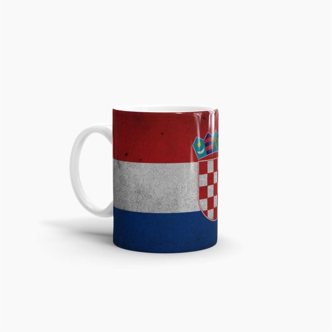 Retro Flaggentasse Kroatien