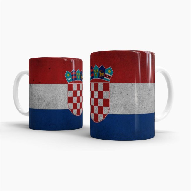Retro Flaggentasse Kroatien