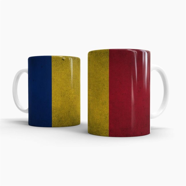 Retro Flaggentasse Rumaenien