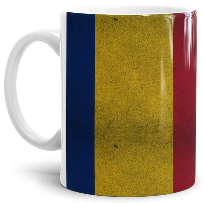 Tasse Rumaenien Flagge Retro