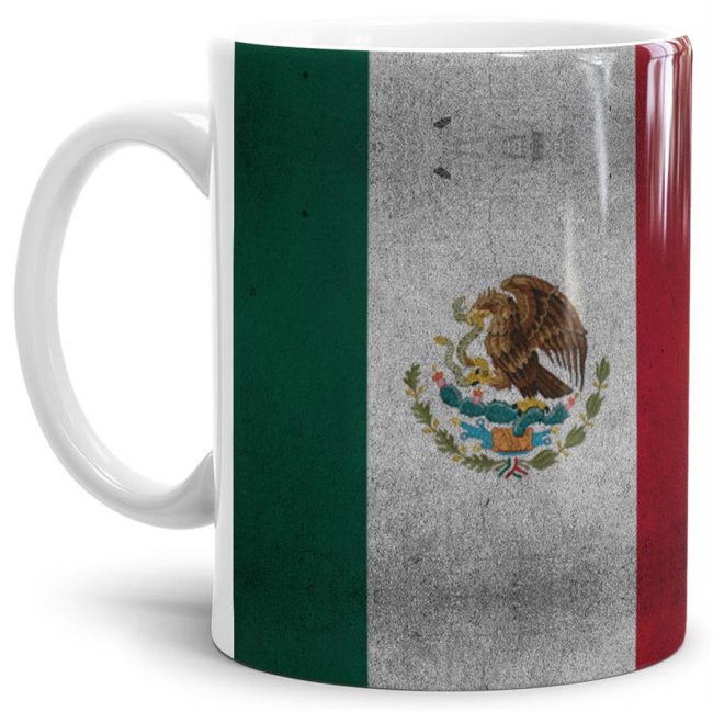 Tasse Mexiko Flagge Retro