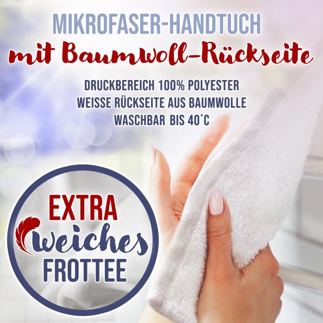 Personalisiertes Handtuch f&uuml;r Fu&szlig;ballspieler und Fans - 2 Gr&ouml;&szlig;en