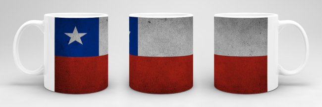 Retro Flaggentasse Chile