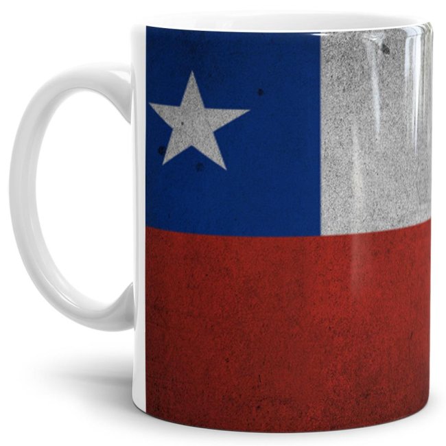 Tasse Chile Flagge Retro