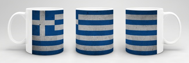 Retro Flaggentasse Griechenland