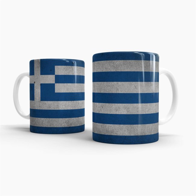 Retro Flaggentasse Griechenland