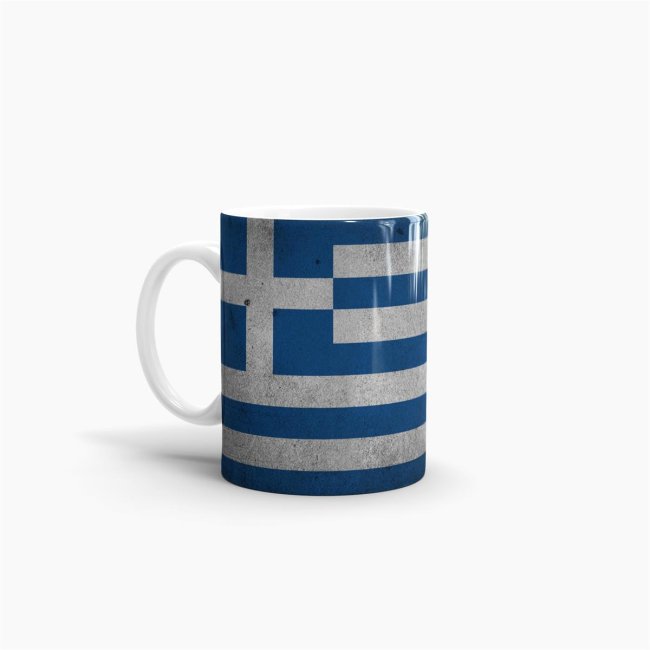 Tasse Griechenland Flagge Retro