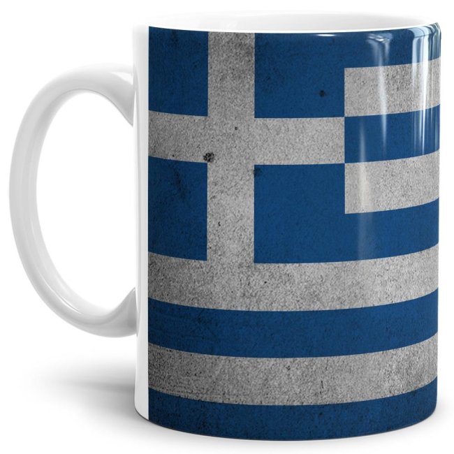Retro Flaggentasse Griechenland