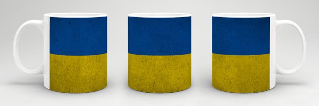 Tasse Ukraine Flagge Retro