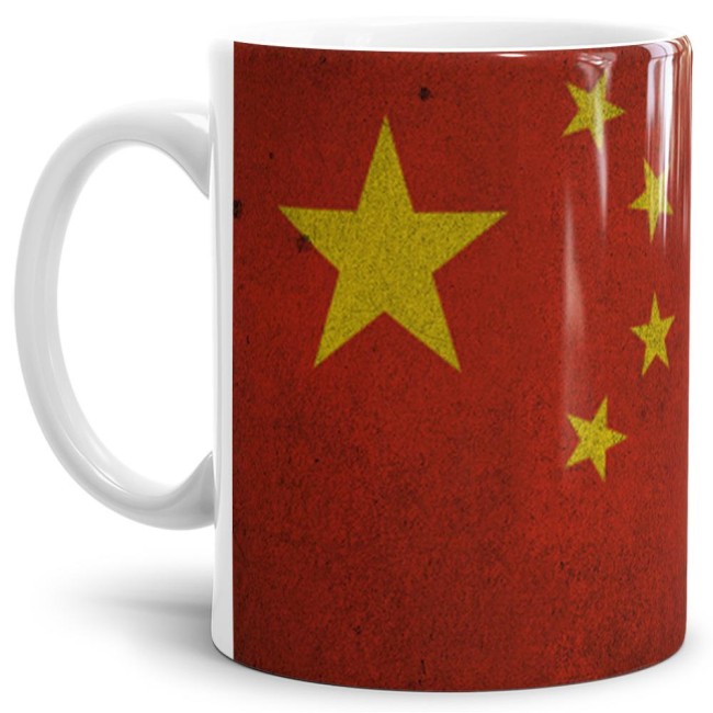 Tasse China Flagge Retro